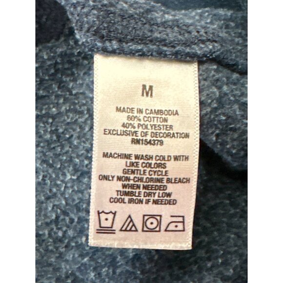 Aeropostale 87 Navy Blue Full  Zip Hoodie Drawstring Hood Front Pockets Medium - Picture 7 of 10